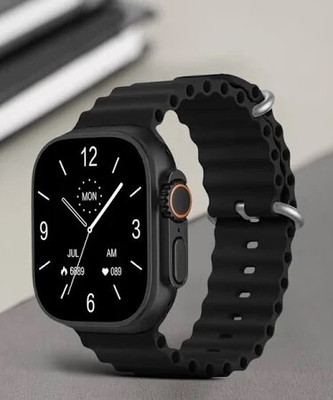 Svcreation T800 ultra Full screen Smart Watch Series 8 For Men & Women Bluetooth calling Smartwatch(Black Strap, Free Size)