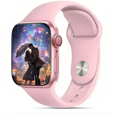 SAMSTAR COLLECTION T55 S 9 Round HD Display, Single Sync BT Calling, Advanced Chipset Smartwatch(Pink Strap, Free Size)