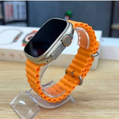 Techio T800 Smart Watch Smartwatch(orange Strap, FREE)