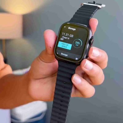 Ghostcreation T800 Ultra BT calling, Multiple Watch Faces,Sleep Monitor, Camera. Notifications Smartwatch(BLACK Strap, Free Size)