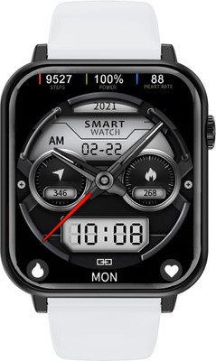 Time Up 2024 Android iOS Calling Music Speaker Health & Fitness Touchscreen Smartwatch(White Strap, M)