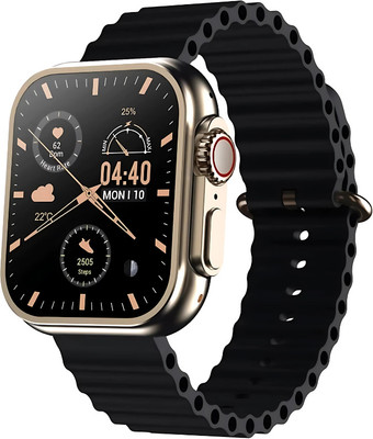 Techio T800 WITH BLACK BT WATCH 1.83 TOUCH SCREEN Smartwatch(Black Strap, Free Size)