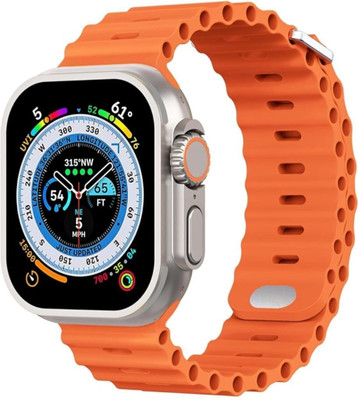 mobdeal t800 ultra smartwatch with BT calling and fitness features Smartwatch(orange Strap, free size)