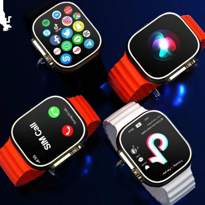 RLS T800 smart watch & S8 4G network Android System Sim Card Ultra T6 Smartwatch(Orange Strap, Free Size)
