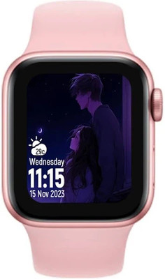 P U COLLECTION Pink BT Calling, Cupple gift, Daily activity Tracker Music, Sports Music Smartwatch(Pink Strap, Free Size)