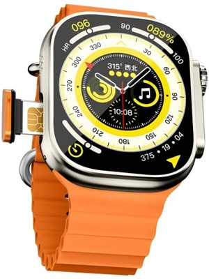 SGG T800 ULTRA Smart Watch No sim card Opetion Smartwatch NO sim card Smartwatch(ORANGE Strap, Free Size)
