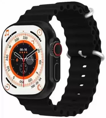 technofill Pack of 1 Ultra T800 8 Watch Bluetooth Call Fitness Bracelet Magnetic Charging Smartwatch(Black Strap, Free)