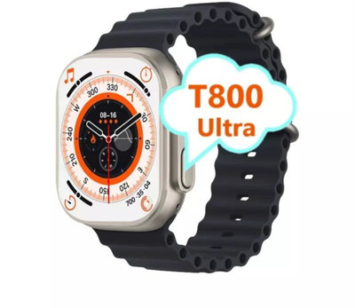ROCK TOUCH t800 Ultra Black Smartwatch(Black Strap, Free)