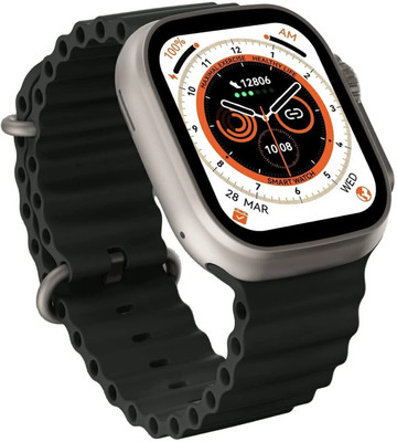 Wristkart T800 Ultra 1.99 Infinite Display Smart Watch with BT Calling Smartwatch(Black Strap, Free Size)