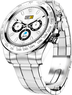 Fire-Boltt Blizzard 1.28″ Luxury Watch With BT Calling,Stainless Steel Body & Health Suite Smartwatch (Silver Strap, Free Size) For Rs. 2511 @ 87 %
