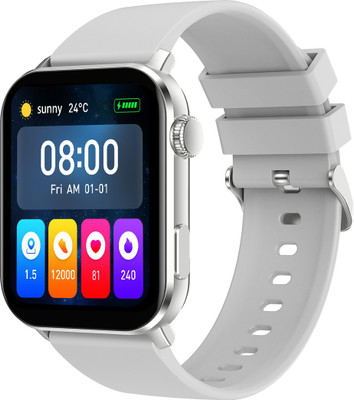 Fire-Boltt Ninja Bell 1.69″ Bluetooth Calling Smart Watch, AI Voice, 60 Sports Modes Smartwatch (Silver, Grey Strap, Free Size) For Rs. 1799 @ 82 %