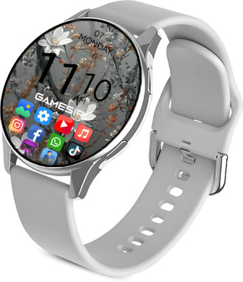 GameSir Active 2 Round Stay Connected with YouTube, Facebook, and Insta Notifications Smartwatch(Grey Strap, Free Size)