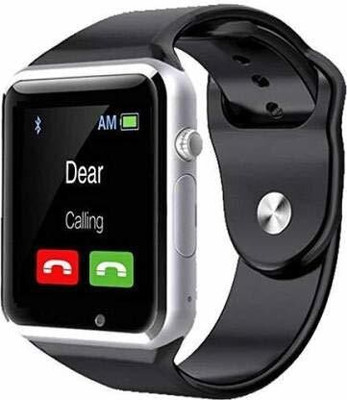 AVIKA Smart Watch with Sim & Memory Card Support, And USB Bulb Smartwatch(Black Strap, Free)