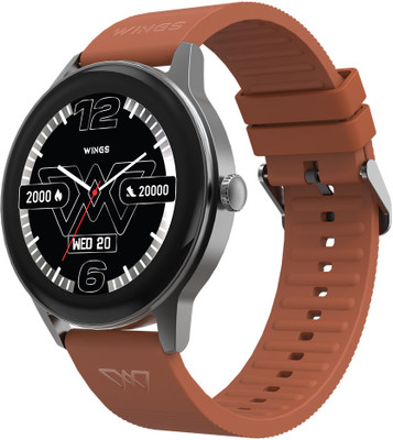 Wings Platinum 1.39 Made In India HD IPS Digital 110+ Workout Modes, 200+ Watchfaces Smartwatch(Tan Strap, One Size)