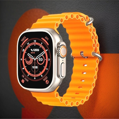 ARFIRE BEST WAY TO BUY T800 ULTRA Smartwatch(Orange Strap, Free Size)