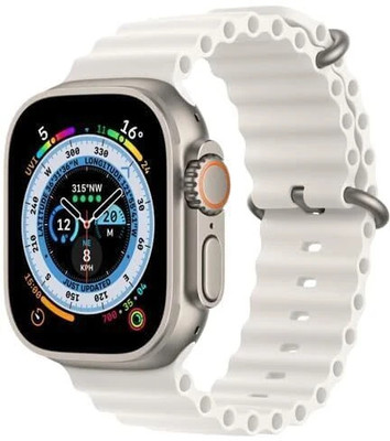 jinzs T800 Ultra Smart Watch Series 8 For Men & Women Smartwatch(White Strap, Free Size)