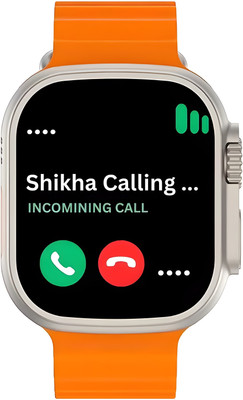 Svcreation S8 Ultra max Smartwatch, BT Calling with Dialpad, Multiple Sports Modes Smartwatch(Orange Strap, Free)