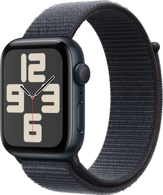Apple Watch SE 2 GPS 44mm (2nd Gen) Midnight Aluminium with Ink Sport Loop(Ink Strap, Free Size)