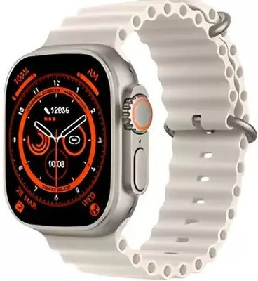 Mui T800 SmartWatch White Ultra 8 Smartwatch(White Strap, Free size)