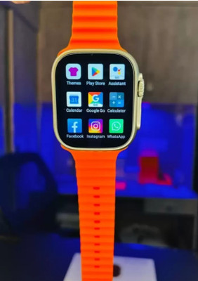 Techio TECHIO T800 Ultra Smart Watch with 1.99 INCH Infinite Display (Orange) Smartwatch(Orange Strap, free)