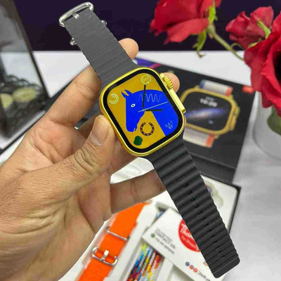 EVAAENTERPRISES Gold H20 BT Calling, Fitness & Music Smartwatch(Multicolor Strap, Free)