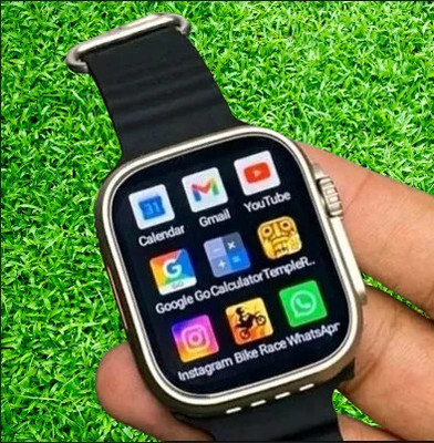 Fuziqra al ai T800 Ultra Pro Edition Smart watch With BT Calling WiFi GPS SIM card 5G Smartwatch(Orange Strap, Free Size)