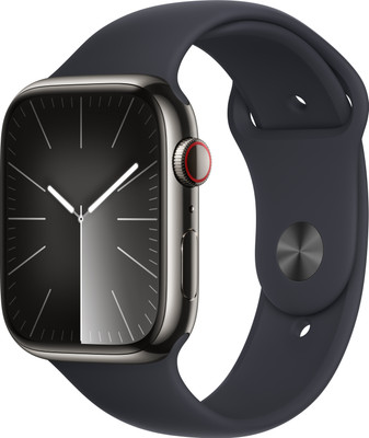 Apple Watch Series 9 GPS + Cellular 45mm Graphite Case & Midnight Sport Band - M/L(Graphite Strap, Free Size)