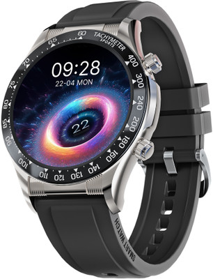 CrossBeats Monarch Ultra Smartwatch(Silver Black Strap, Free Size)