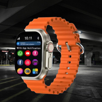 STAR A1 Exclusive T10 Ultra 2.09 Big Display With 5g Sim Card Supported Smartwatch(Orange Strap, Free Size)