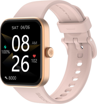 Noise ColorFit Caliber Go with 1.69 inch HD Display, 40 Sports Modes, 150+ Watch Faces Smartwatch (Pink Strap, Regular)