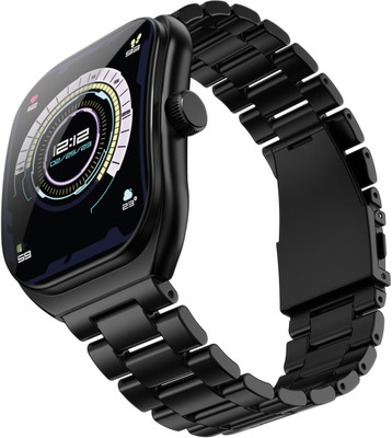 GOBOULT Trail Pro 2.01'' 3D Curved Display + AMOLED, 250+ Watch Faces Smartwatch(Jet Black Strap, Free Size)