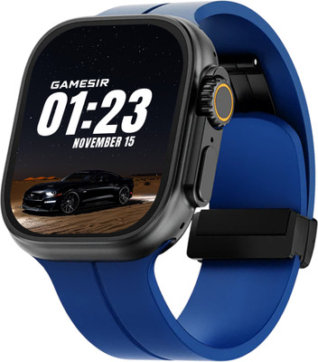 GameSir Newly T800 Ultra Smartwatch With BT Calling Fitness Tracking Multi-Sport Modes Smartwatch(Blue Strap, Free size)