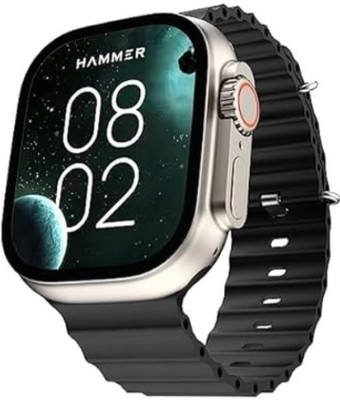 Techio T800 ulatr smart watch Smartwatch(black Strap, free)