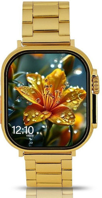 Wrixty S9 24k golden watch Tracker Music, Sports Music watchSport Stainless steel Smartwatch(Gold Strap, Free Size)
