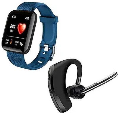 Rhobos Combo C770 Bluetooth Smartwatch & Heavy Bass In-Ear Wireless Headset Smartwatch(Multicolor Strap, Free Size)