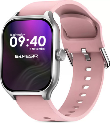 GameSir H9 Pink-A1 Full Screen Touch Watch Specially Made for Girl & Women Smartwatch(Pink Strap, 2.01 Inch Full Screen Display)