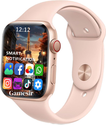 GameSir I8 Pink-A1 Full Screen Touch Watch Specially Made for Girl & Women Smartwatch(Pink Strap, 1.75 Inch Full Screen Display)