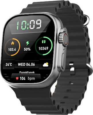 wipix T800 Ultra SmartWatch With BT Calling and Answer Full Touch Fitness Smartwatch(BLACK Strap, Free Size 1.75 Inch Full Screen Display Notifications smartwatch)