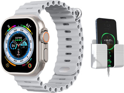 ZEPAD T800 Ultra Biggest Display Smart Watch (Free Wall Stand(White) )with Bt Calling Smartwatch(Grey Strap, Free Size)