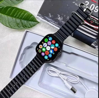 TECHMAZE T10 smart watch & S8 4G network Android System T10 Ultra T8 Smartwatch(Black Strap, Free Size)