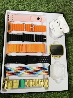 EVAAENTERPRISES 7 in1 bud for unisex Smartwatch(multicolour Strap, regular)