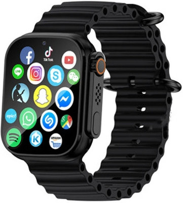 Affanees T900 Ultra Pro, Series 8, 395x460 pixel, ECG, AI Voice, Wireless Charging Smartwatch(Black Strap, Free Size)