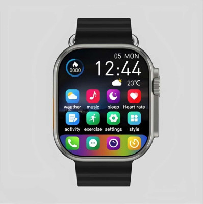 zdea T800 Ultra Smart Watch casual wear watch (BLACK STRAP) Smartwatch(BLACK Strap, Free Size)