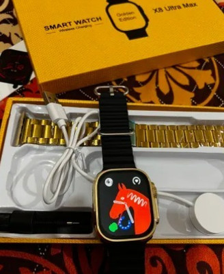 SIACART S9 Ultra 24K Golden Edition Bracelet Strap SmartWatch BT Calling S16 Smartwatch(No Strap, Free Size)