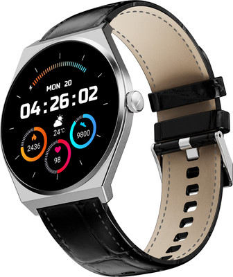 Fire-Boltt Legacy Nova 1.43 inch Ultra Slim AMOLED Wireless Charging Rotating Crown BT Call Smartwatch(Shadow Black Leather Strap, Free Size)