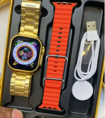 TECHMAZE Golden CALL SUPPORT NO RETURN NO REPLACE BATTERY ONLY 1 GHANTE Smartwatch(Gold Strap, Free Size)