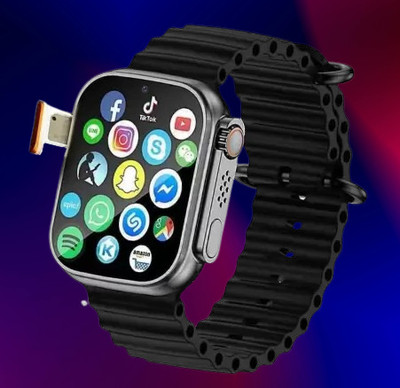 firetouch New Black A16 T10 Smartwatch With No Sim Option Smartwatch(Black Strap, Free Size)