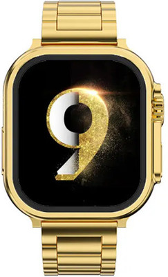 Melbon-S9-Ultra-Dark-Gold-Bracelet-Strap-2-Pair-Strap-Extra-BT-Calling-Music-Play-Smartwatch-Gold-Strap-2-Inch-Large-Sunlight-Proof-Display