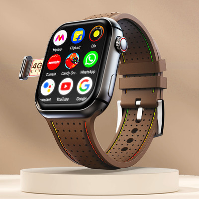 Fire-Boltt Dream WristPhone - 4G SIM/LTE/WiFi, Android OS, Play store unlimited apps, GPS Smartwatch(Cocoa Couture Strap, Free Size)