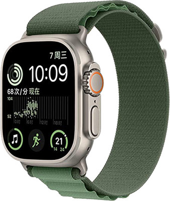 IBS Body Temperature Bluetooth Call Wireless pedometer fitness tracker Smartwatch(Green Alpine Strap, Medium)